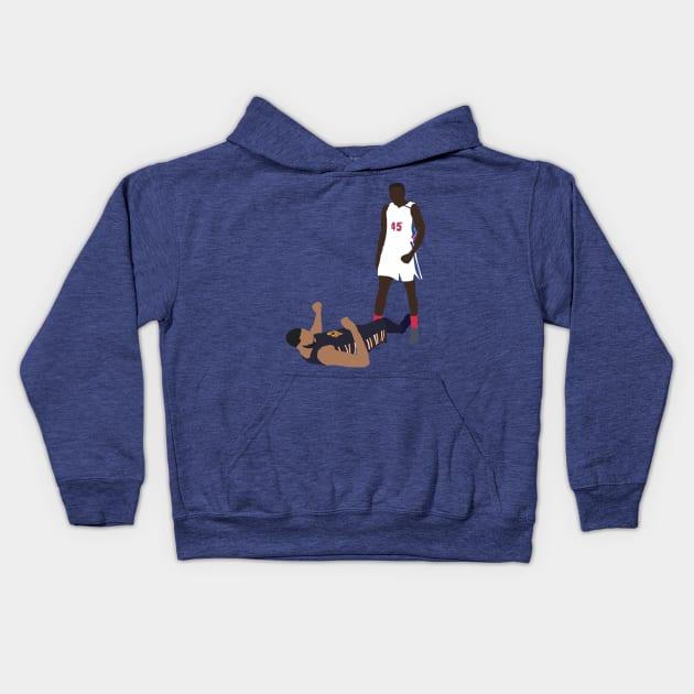 Sekou Doumbouya Over Tristan Thompson Kids Hoodie by xRatTrapTeesx